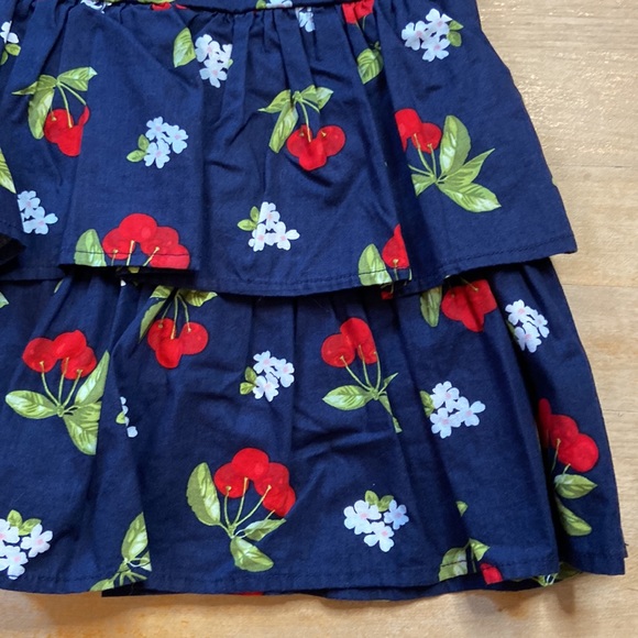 🌺 GYMBOREE Tiered Cherry Floral Print Skirt - Picture 4 of 8